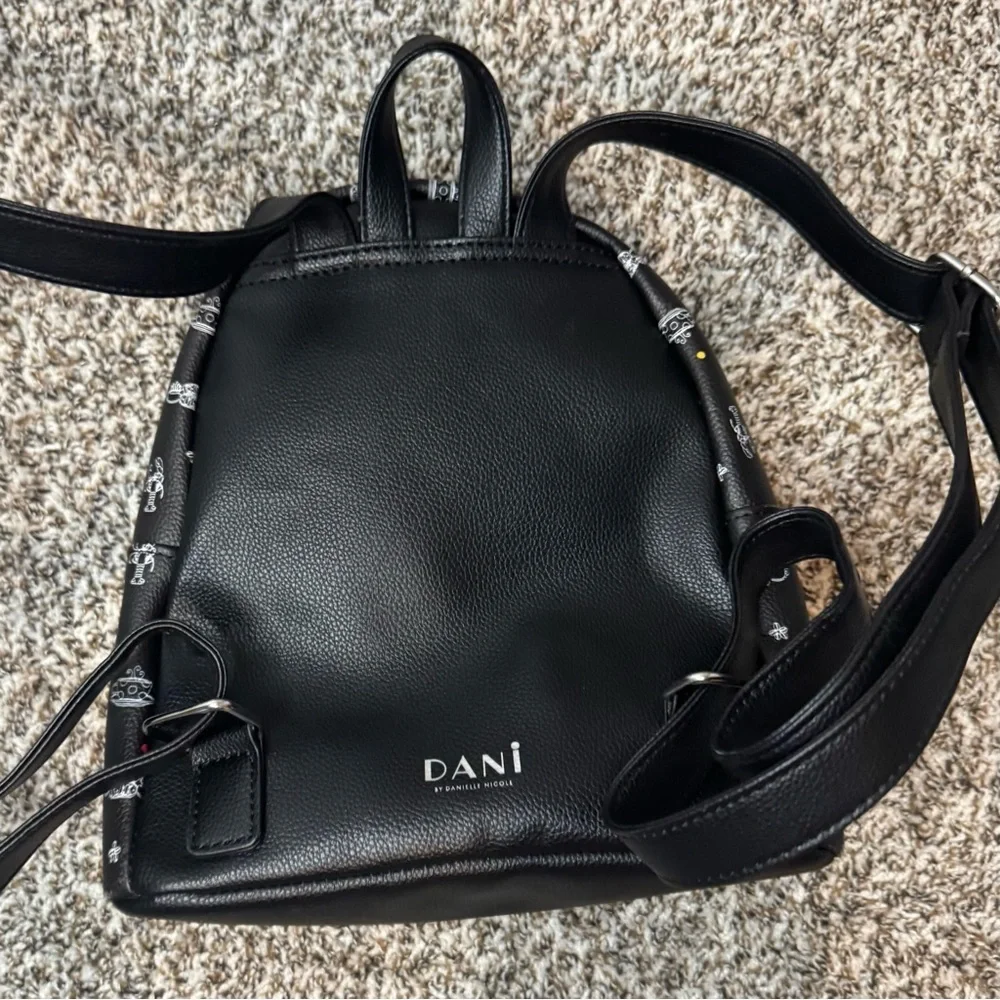 DANI by Danielle Nicole Friends Central Perk Mini Backpack Black Faux Leather